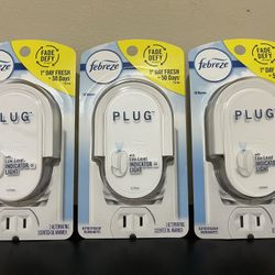 Lot Of 3 Febreze Odor-Fighting Fade Defy Plug Air Freshener Warmer Device