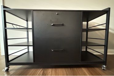 Rolling black file/storage cabinet