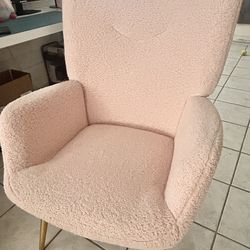 Pink Boucle Chair