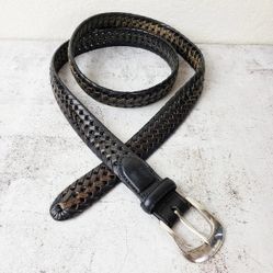 Vintage Brighton Braided Leather Belt  size 40 Men's 