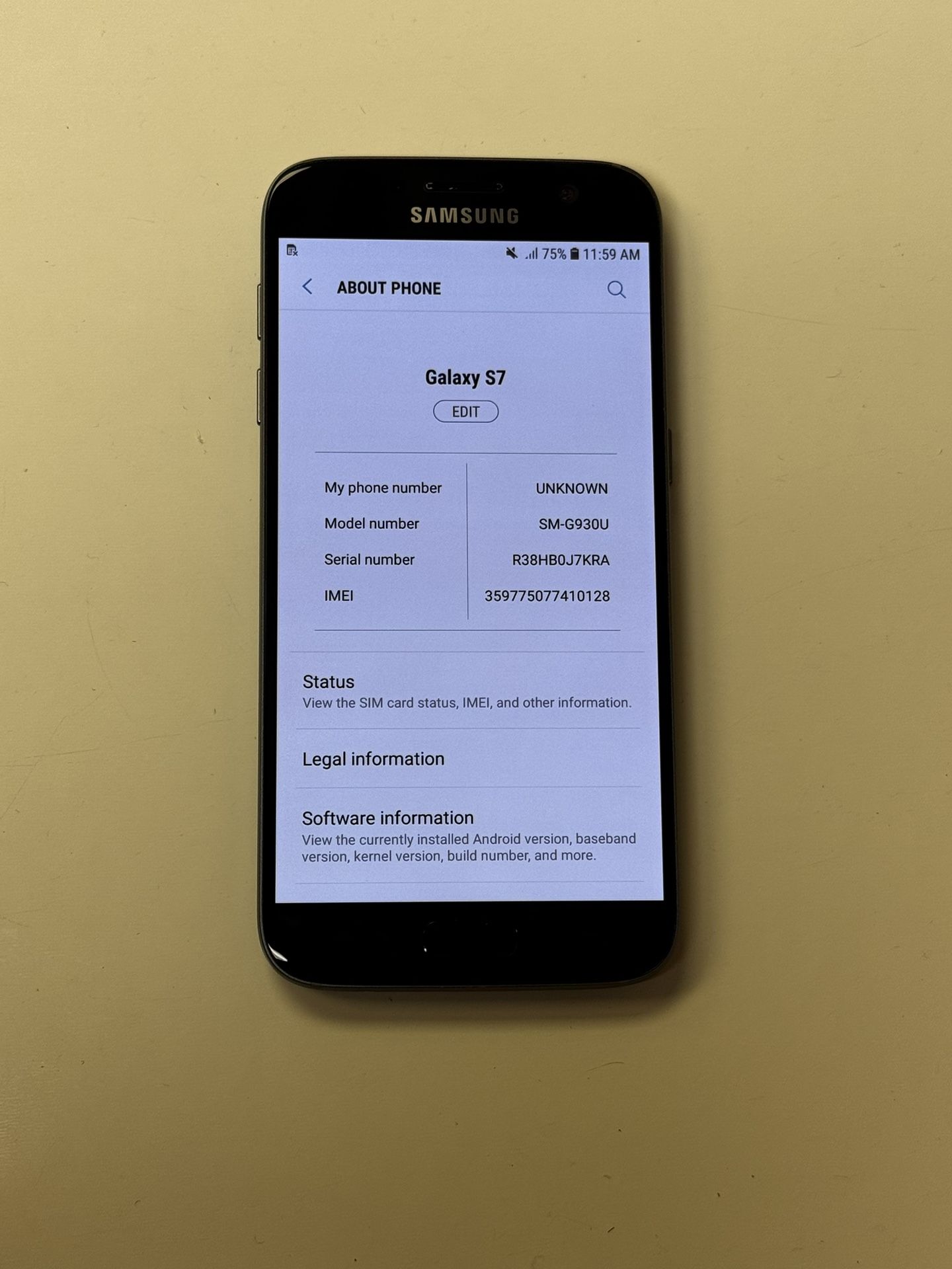 Samsung Galaxy S7 Unlocked Desbloqueado‐Liberado Boost Mint Mobile - Main Image