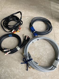 USED CABLES COAXIAL, VIDEO AND VGA