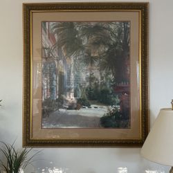 The Palm House Print by Carl Blechen Custom Framed  48x42