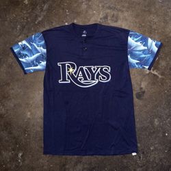 Vintage Rays Sleeve Print Baseball Jersey 