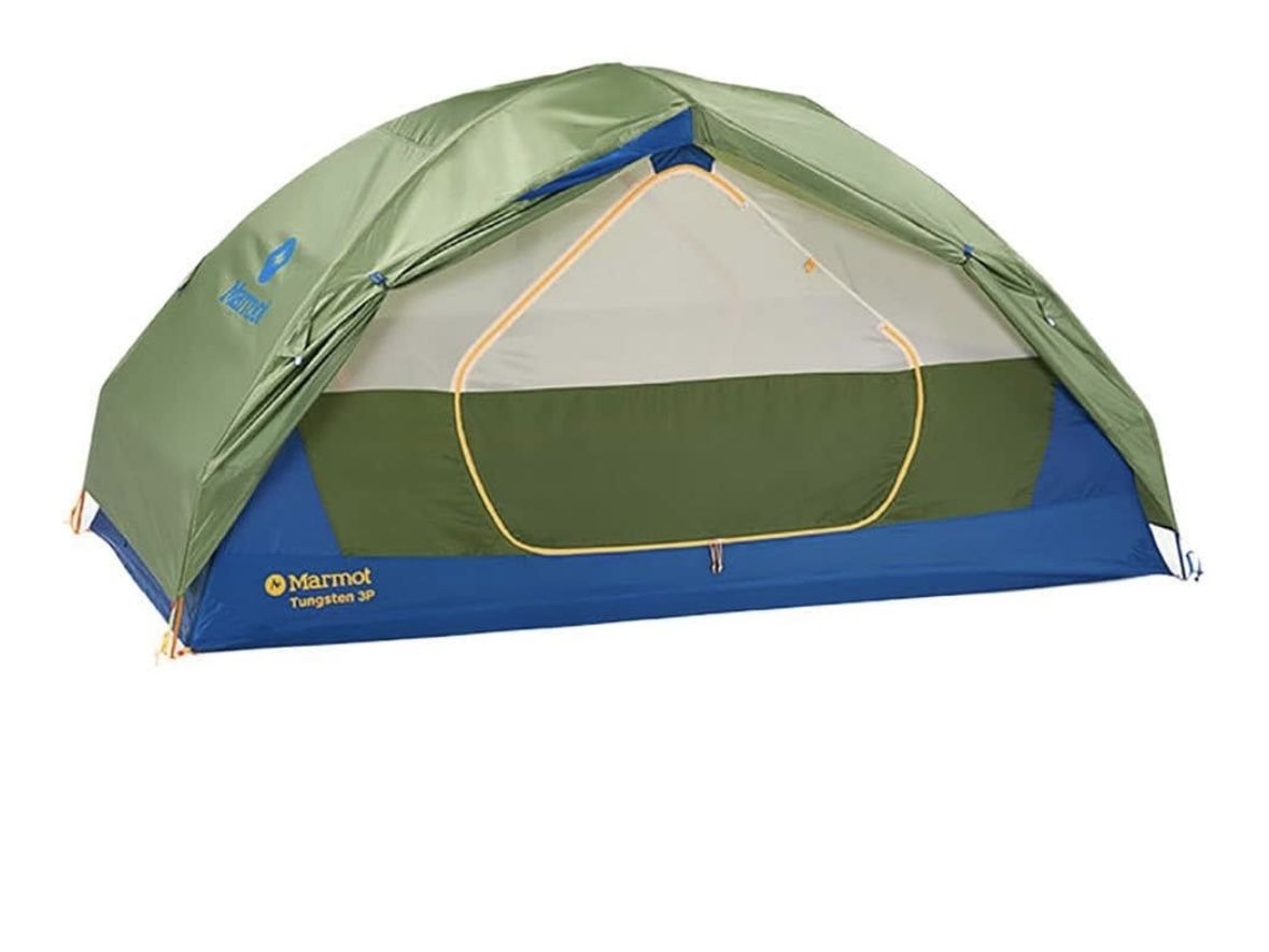 Marmot Tungsten 3 Person Backpacking Tent Foliage/Dark Azure 3 Person
