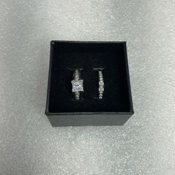 925 Sterling Silver Wedding Engagement Ring Sets for Women Bridal 2021 Fashion Finger Jewelry R4880