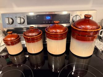 4-Piece Ceramic Canister Set with Lids