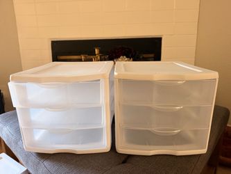 Set of 2 Sterilite Large 3-Drawer Storage Organizers