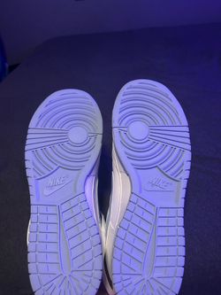 Nike dunks white and light blue