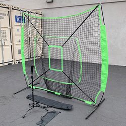 (Brand New) $65 Baseball Softball Practice Set (Include 7x7ft Net and Ball Tee) Batting Training 