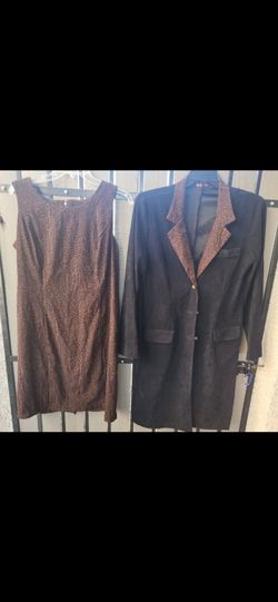 Leopard Print Dress and Blazer Set size 12