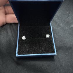 Silver Moissanite Earrings