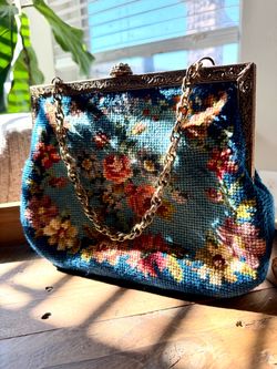 Rare c.1950 Alice Maynard NY Needlepoint Purse – Original Label