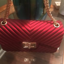 Red Metallic (rubber) Miniature Purse