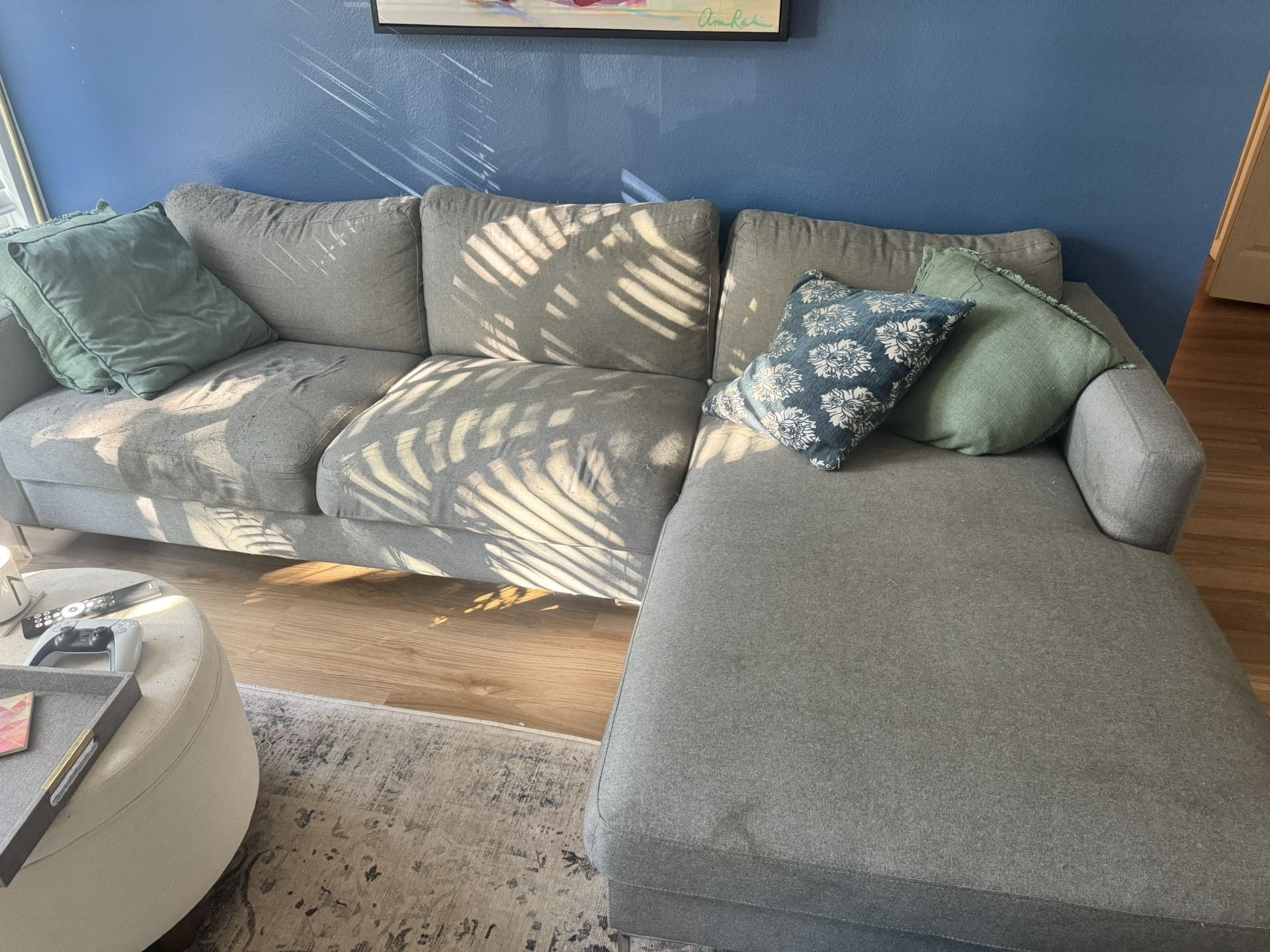 Two-piece sectional sofa