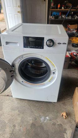2.4 cu. ft. Compact White 120-Volt Ventless Electric All-in-One Washer Dryer Combo