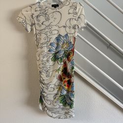 Ed Hardy White Dress Size Xs 