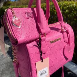 Juicy couture purse with wallet set (pink) 