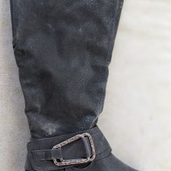 NIB- Wide Calf Tall Buckle Boots Size 8