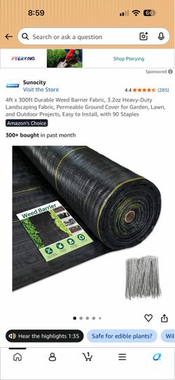 Weed Barrier Fabric with Staples