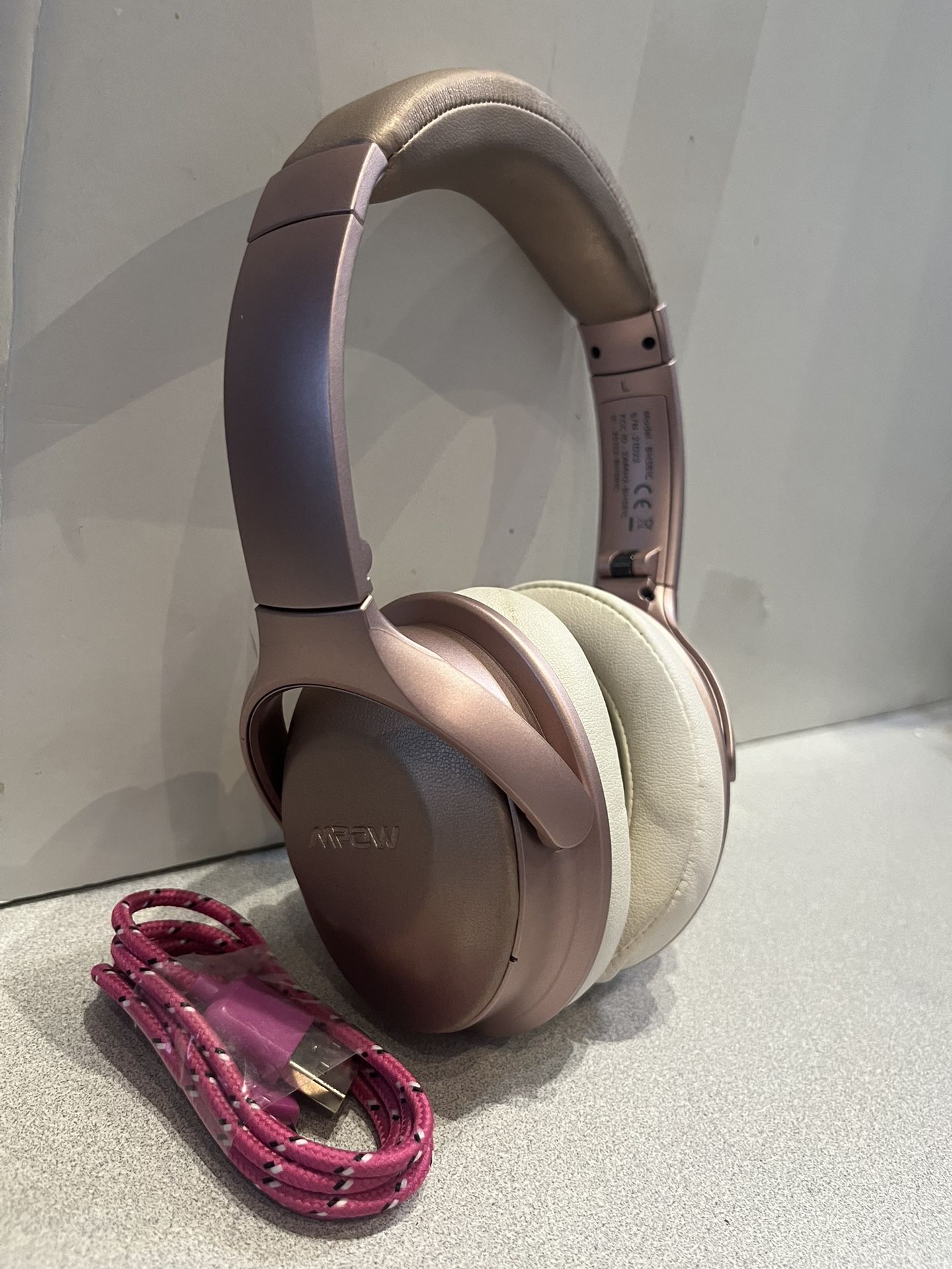 MPOW H17 active noise canceling Bluetooth headphones-Pink