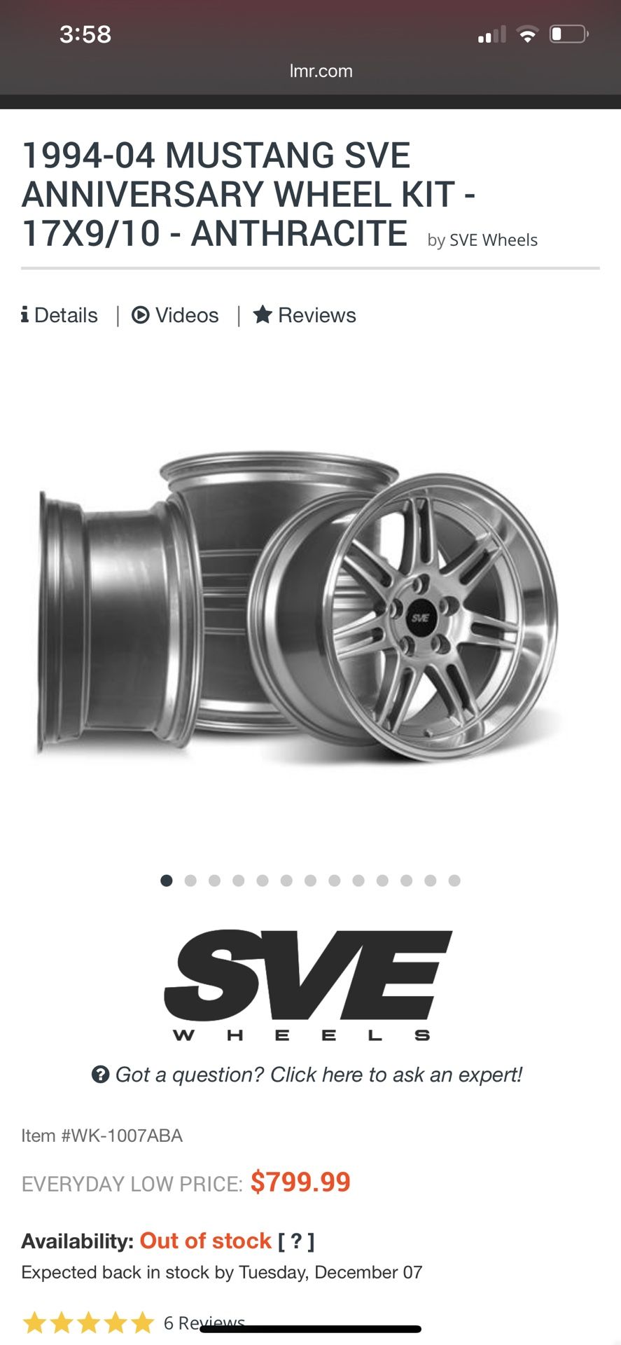 Mustang Anniversary Wheels SVE