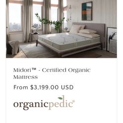 Organicpedic Queen Sized Bed