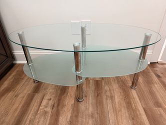Glass coffee table