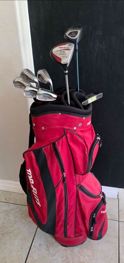 Golf Club Full Set Top-Flite and more set 6,7,8,9, Wedge putter wood and driver Irons steel shaft right Handed 9 Piece total set includes golf stand b