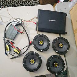Alpine 4-Channel Amp, AudioControl LC2i & 4 Kicker CS Speakers - Full Car Audio System