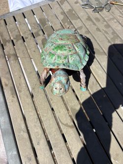 Small Lightweight Metal Turtle Garden Statue