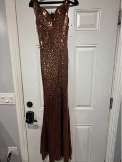 brown sequence dress Size 2