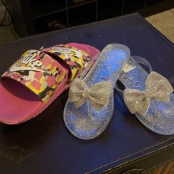 Shoes (Nike Slides and Glittery  Sandals )