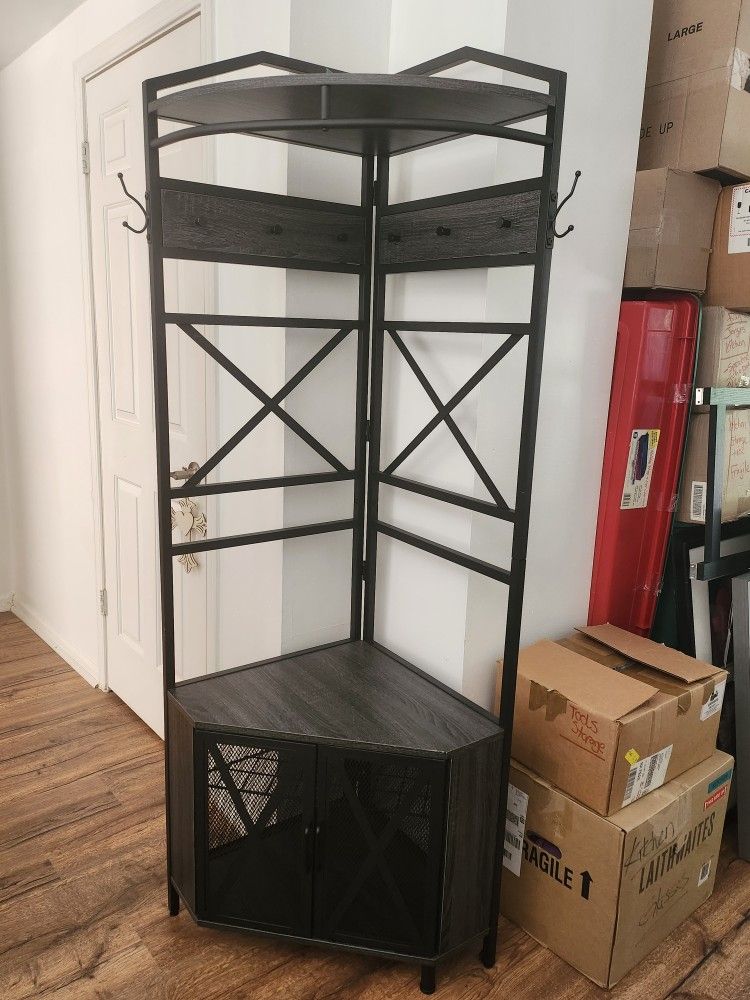 Coat/Shoe Rack With Storage&Shelf