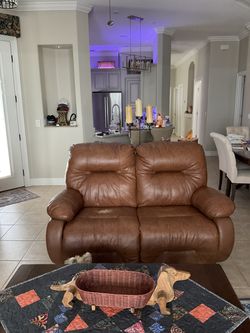Leather Sofa and Loveseat