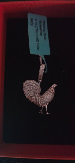 Peacock pendent sterling silver