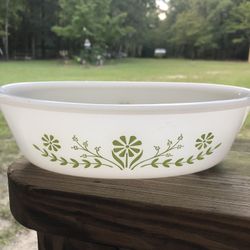 Vintage Glasbake J235 Oval Milk Glass