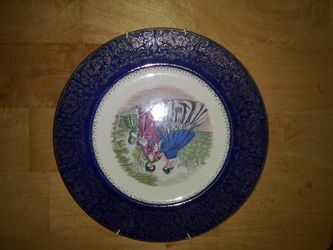 23k gold colonial plate