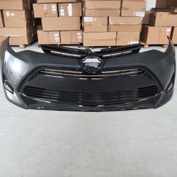 Complete Front Bumper Assembly With Grilles And Fog Light Kits For 2017 2018 2019 Toyota Corolla LE XLE
