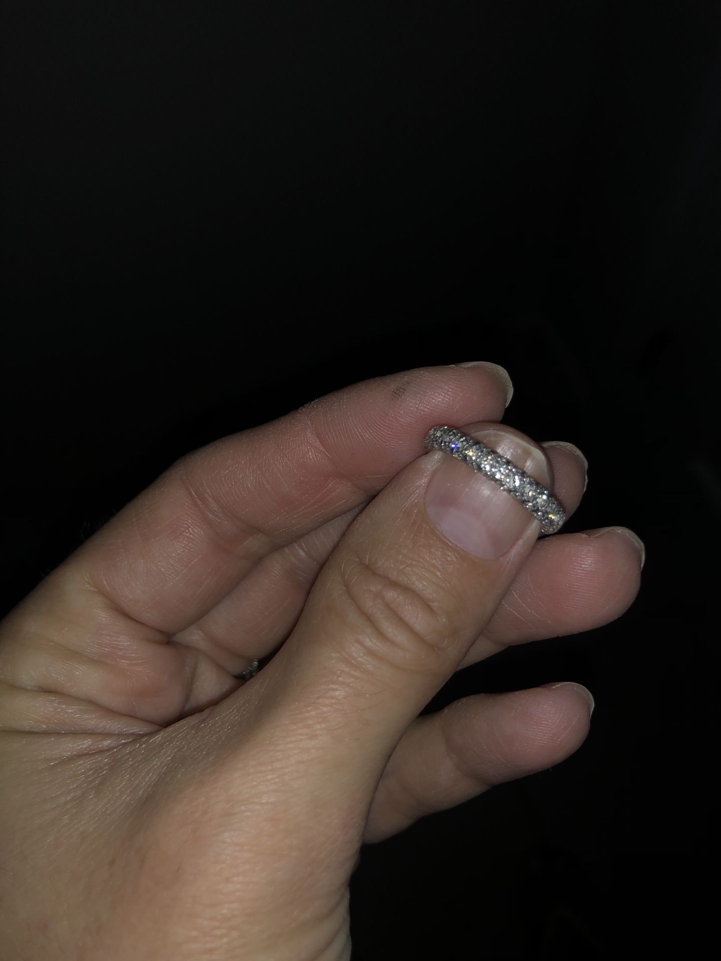 1 carat Tacori platinum eternity micropave band size 6