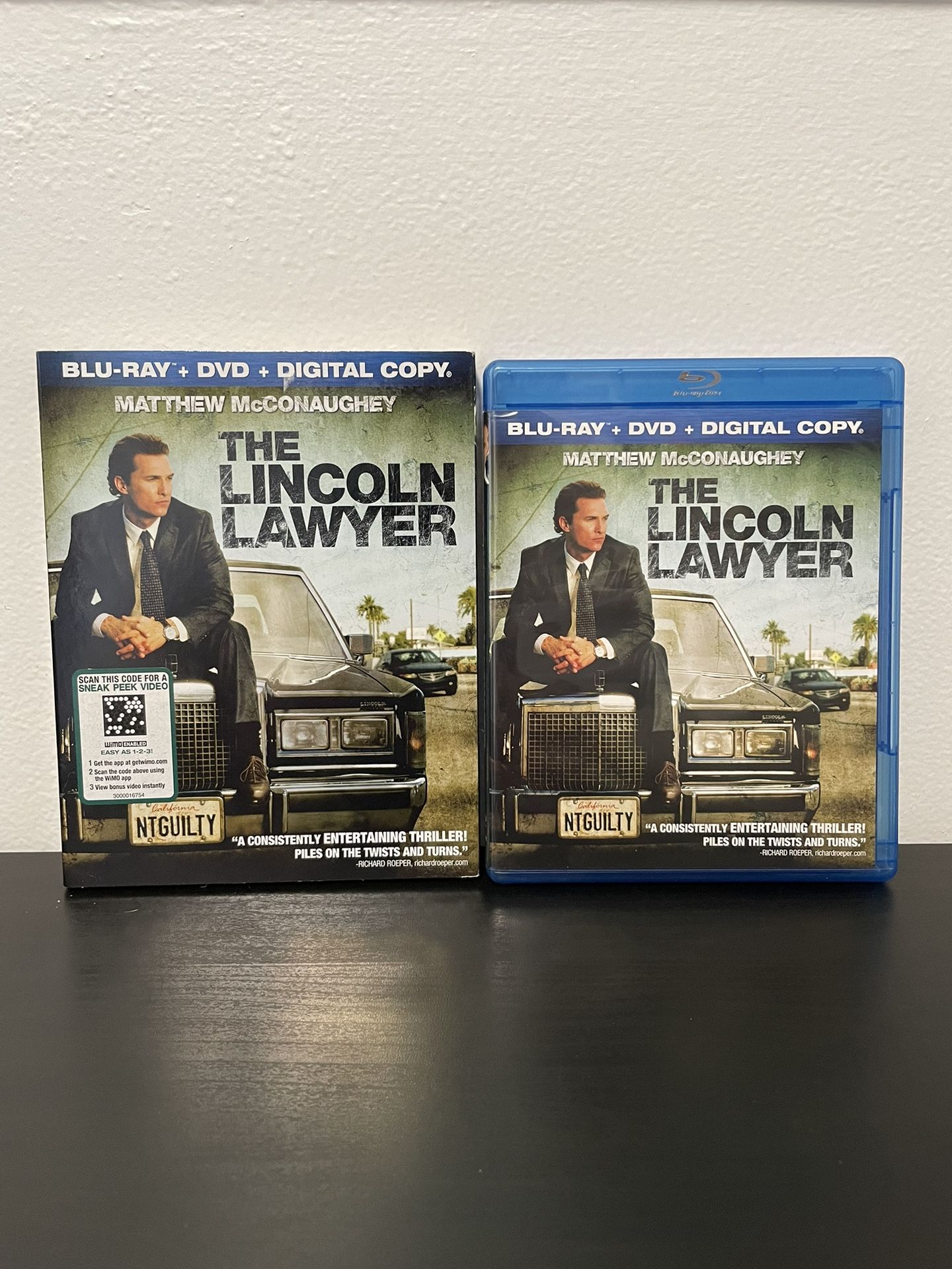 The Lincoln Lawyer Blu-Ray DVD Combo Mathew McConaughey 2011