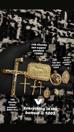 14k and 10k REAL gold pendants