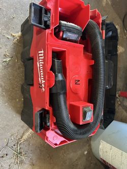 Milwaukee M18 2 gallon dry and wet cordless vacuum cleaner.
