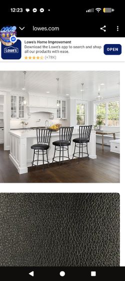 Silver Steve Gunmetal Leather Butt Swivel Bar Stool