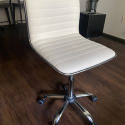 White Desk Chair - Adjustable Height!