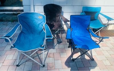 FOUR (4) Folding Quad CHAIRS - camping, sporting events, etc