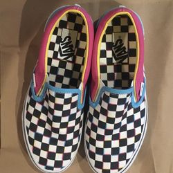 Multicolored Checkers Vans 