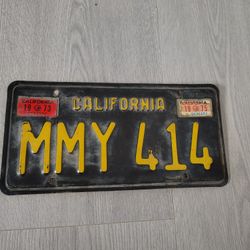 Vintage Black California Plate