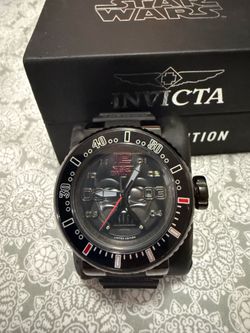 Invicta Star Wars Darth Vader Men's Limited Edition Black Rubber Wristwatch