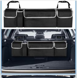 Car Trunk Organizer, Backseat Hanging Large Storage with Adjustable Straps, Waterproof